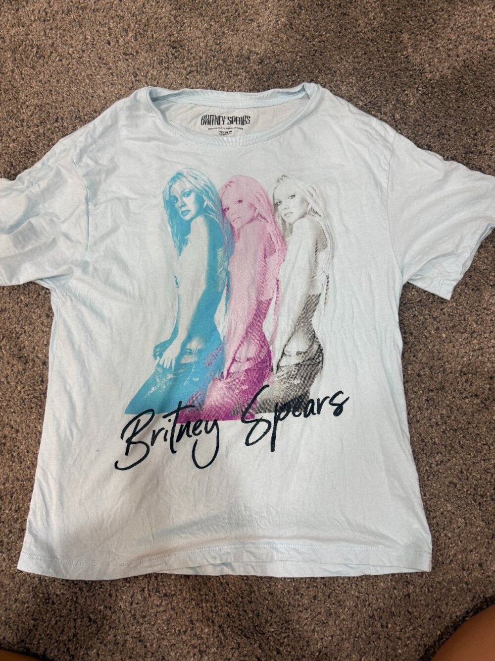 Britney Spears Graphic T-Shirt – Light Blue – Women’s XS – 100% Cotton